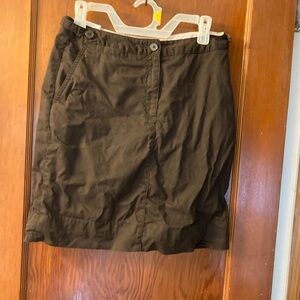 Chocolate Brown Utility Cargo Skirt - Lands’ End Skirt 💕💕💕